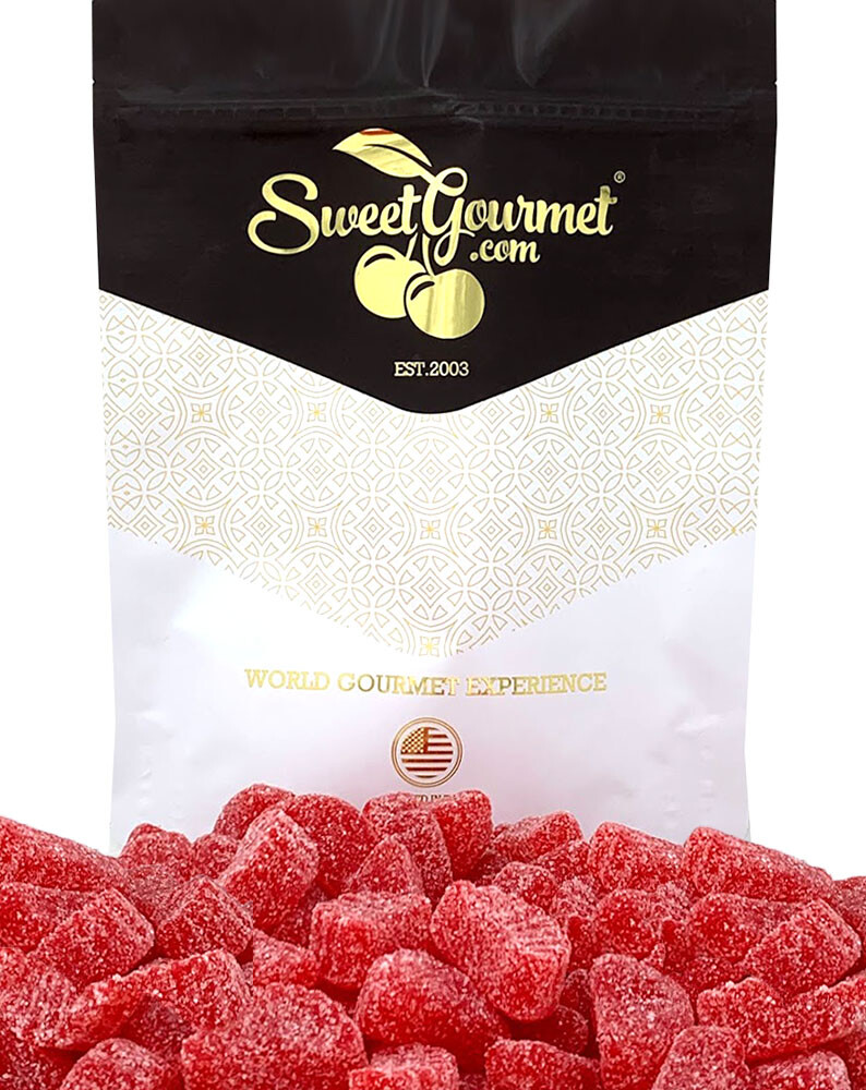 SweetGourmet Cherry Fruit Slices Jelly Candy Bulk | 1 Pound