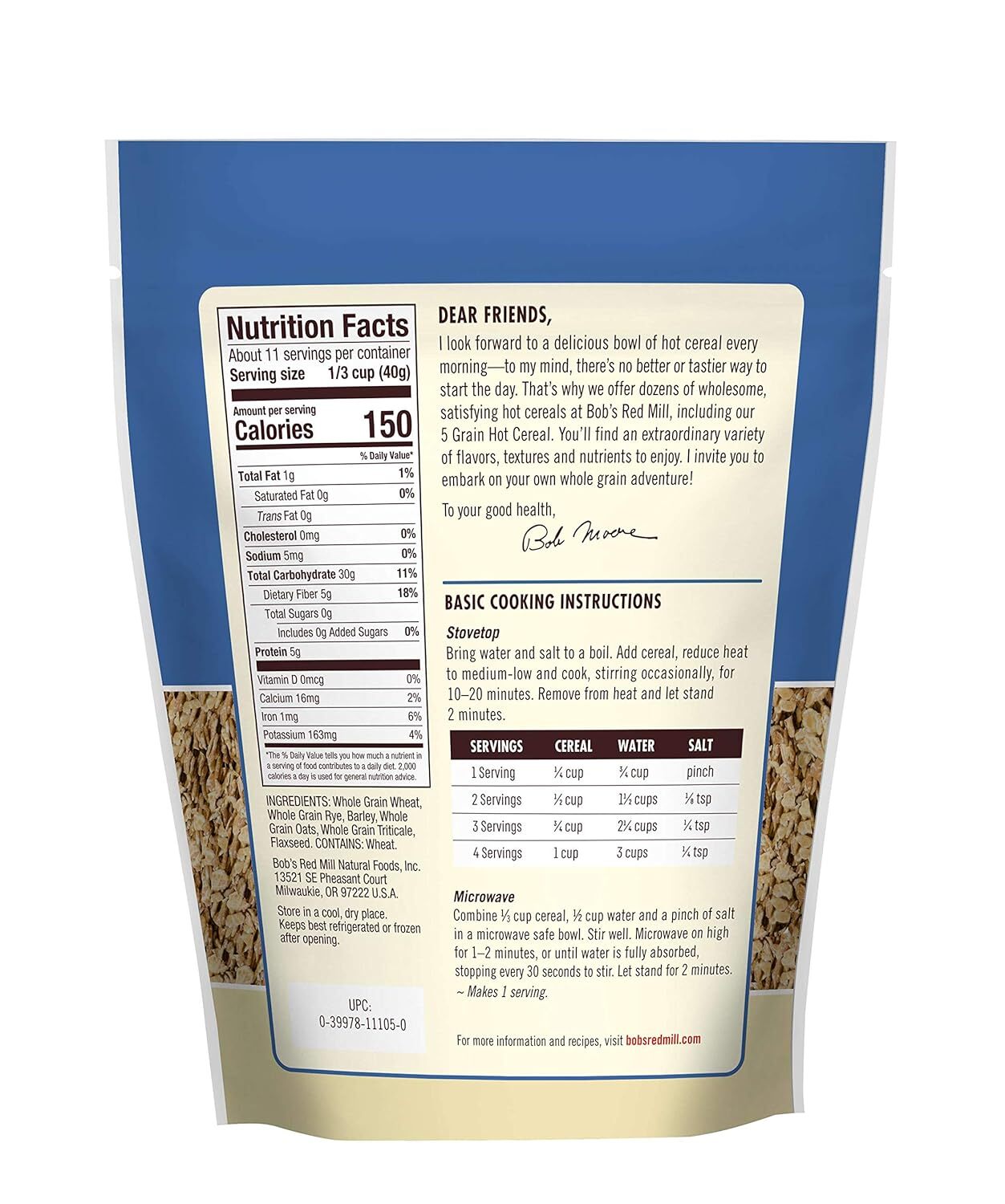 Bob’S Red Mill Five Grain Hot Cereal 16 Oz