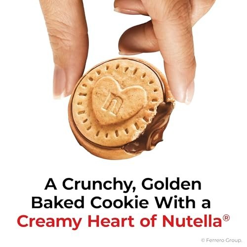 Nutella Biscuits Cookies Filled with Nutella Hazelnut Spread, Sweet Snack Pack,