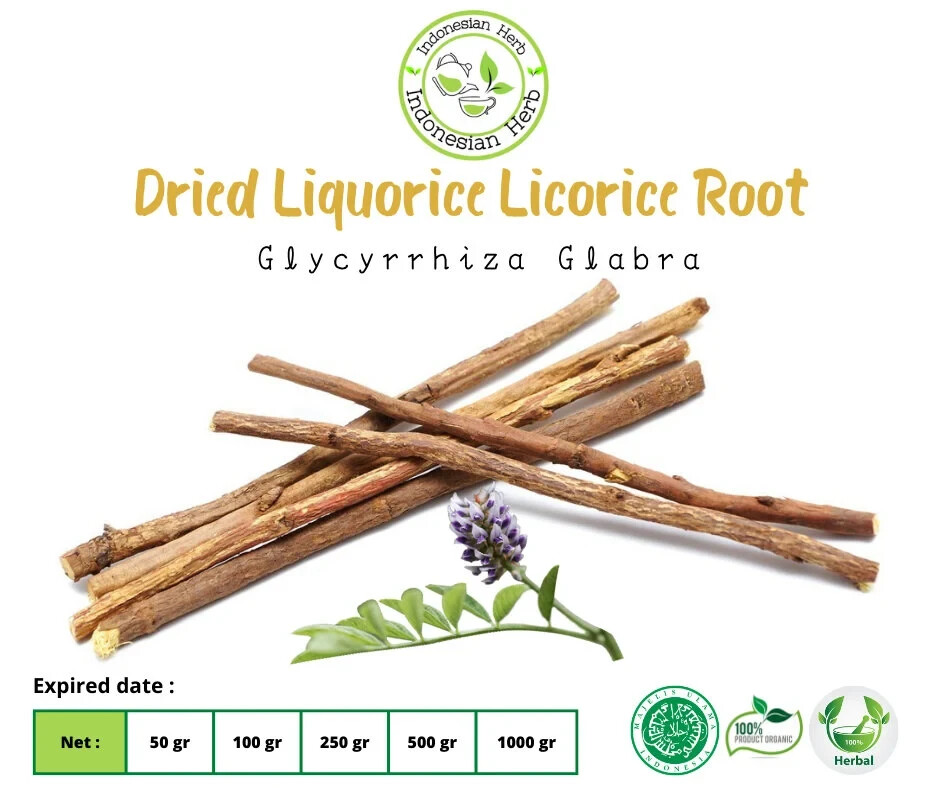 Dried Liquorice Licorice Root Dry Stick Glycyrrhiza Glabra Herbs Spices Fresh