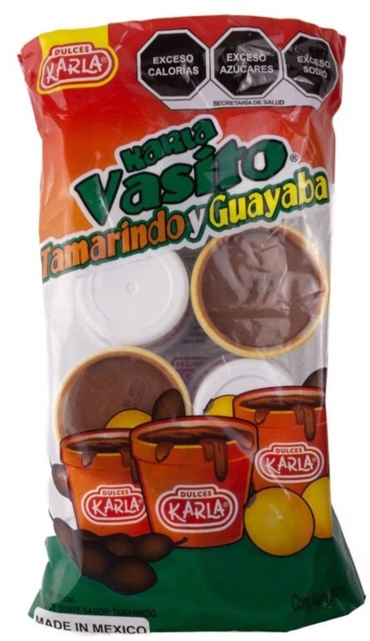 Karla Vasito Soft Mexican Candy Tamarind & Guava Flavored 8 Pieces