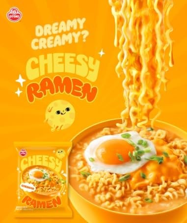 Cheesy Ramen – Cheddar Soup Ramen | Mild Kick, Creamy & Savory Korean Noodles…