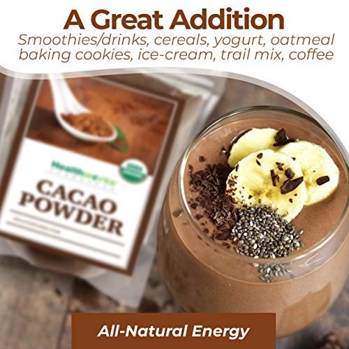 1 LB (16 OZ ) USDA Organic Raw Cacao Powder,100% Pure, ALL NATURAL