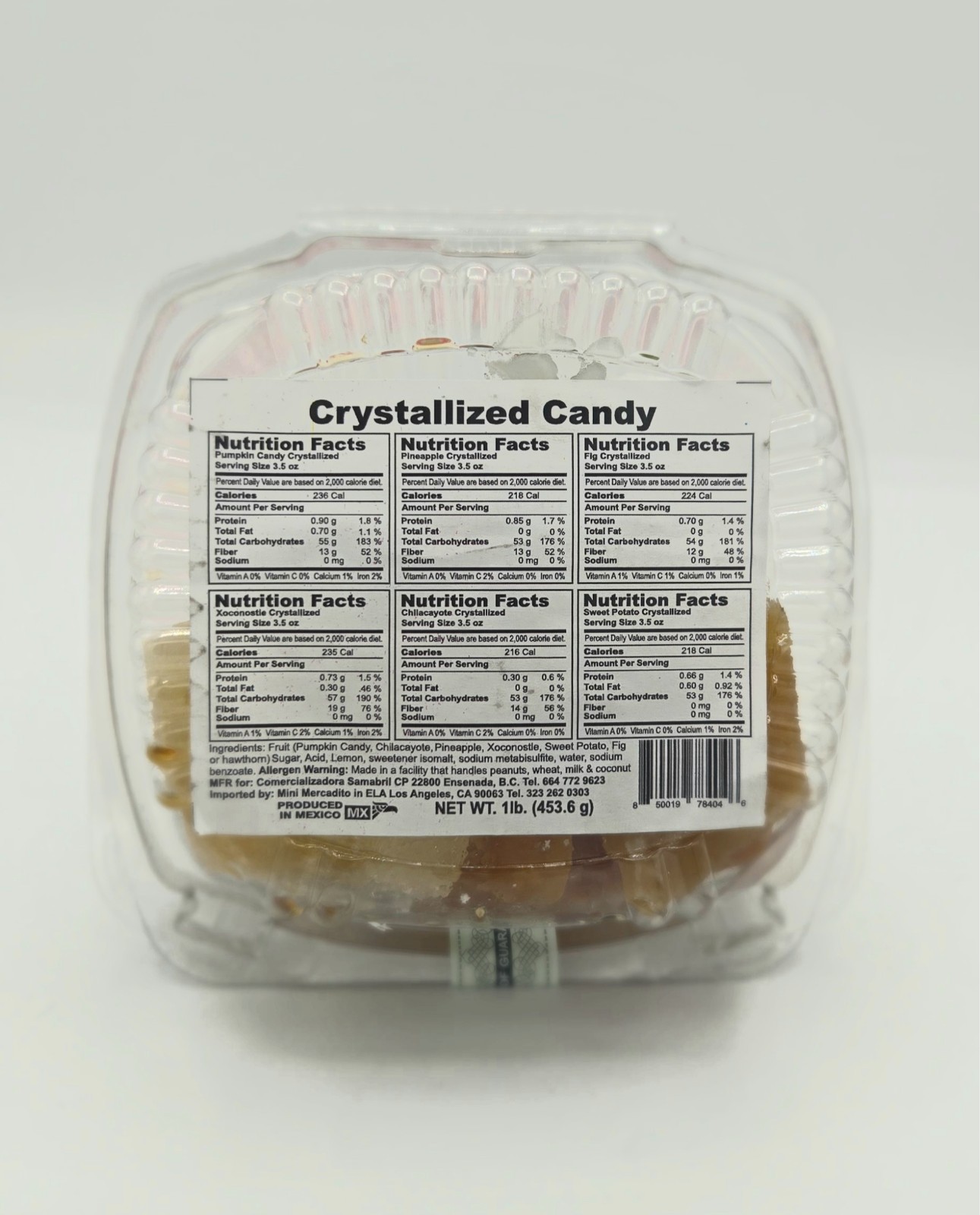 FRUTA CRISTALIZADA/ CRYSTALIZED FRUIT 1 LB 2 PCK.