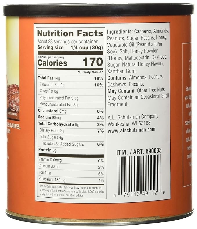 2-PACK Savanna Orchards Honey Roasted Nut Mix 30 Oz (850g) each