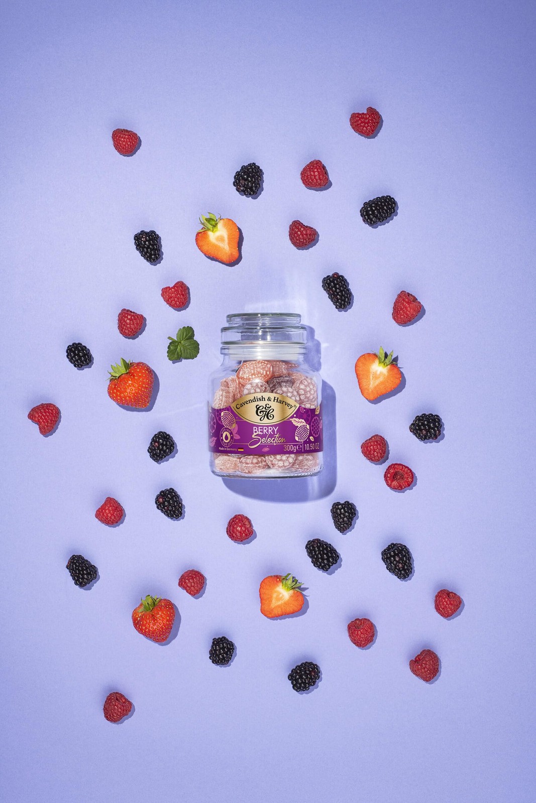 Cavendish & Harvey | Mixed Berry Hard Candy Drops | 300 g (Pacote de 1), Red