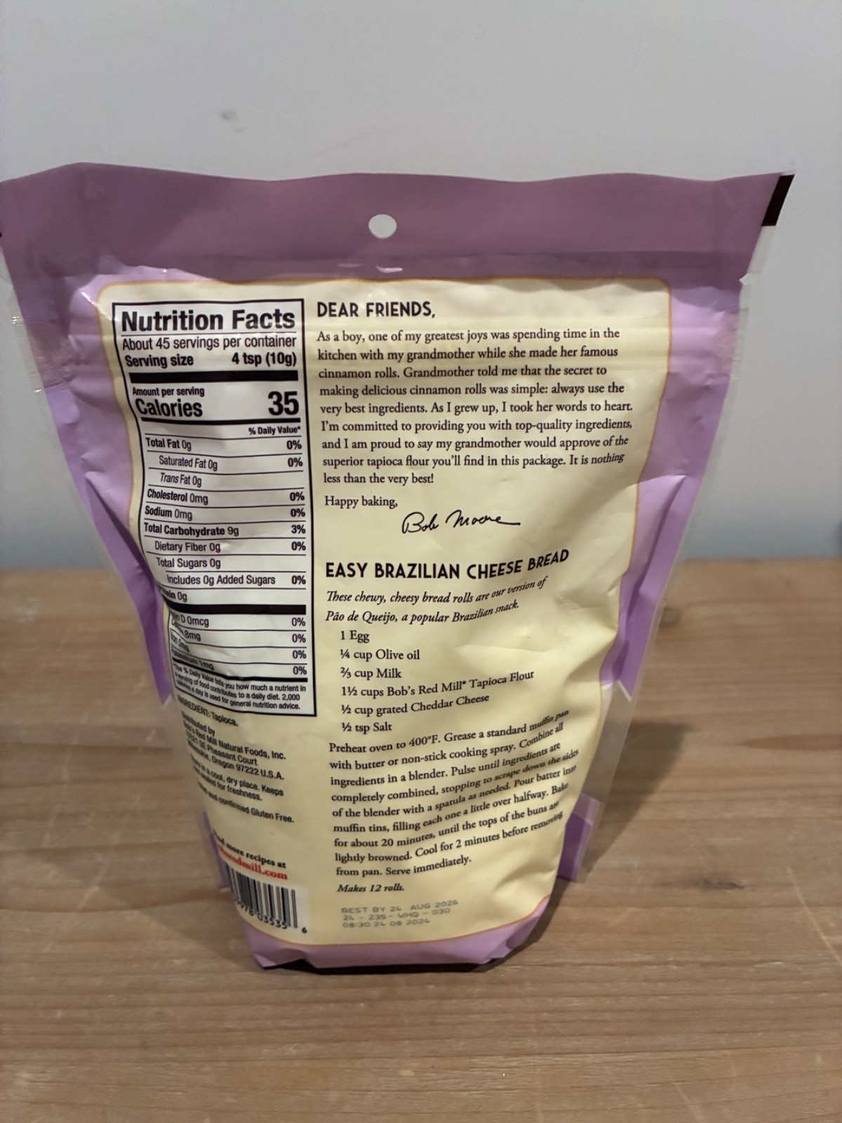 NEW Bob’s Red Mill Finely Ground Tapioca Flour 16 oz, aka Tapioca Starch