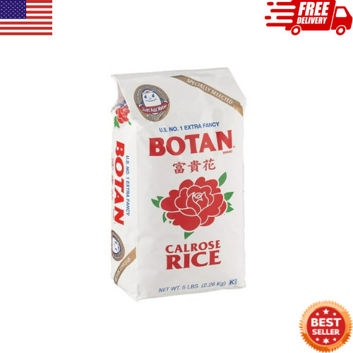 Botan Calrose Rice Medium Grain Asian Rice Premium Quality 5 lb Bag