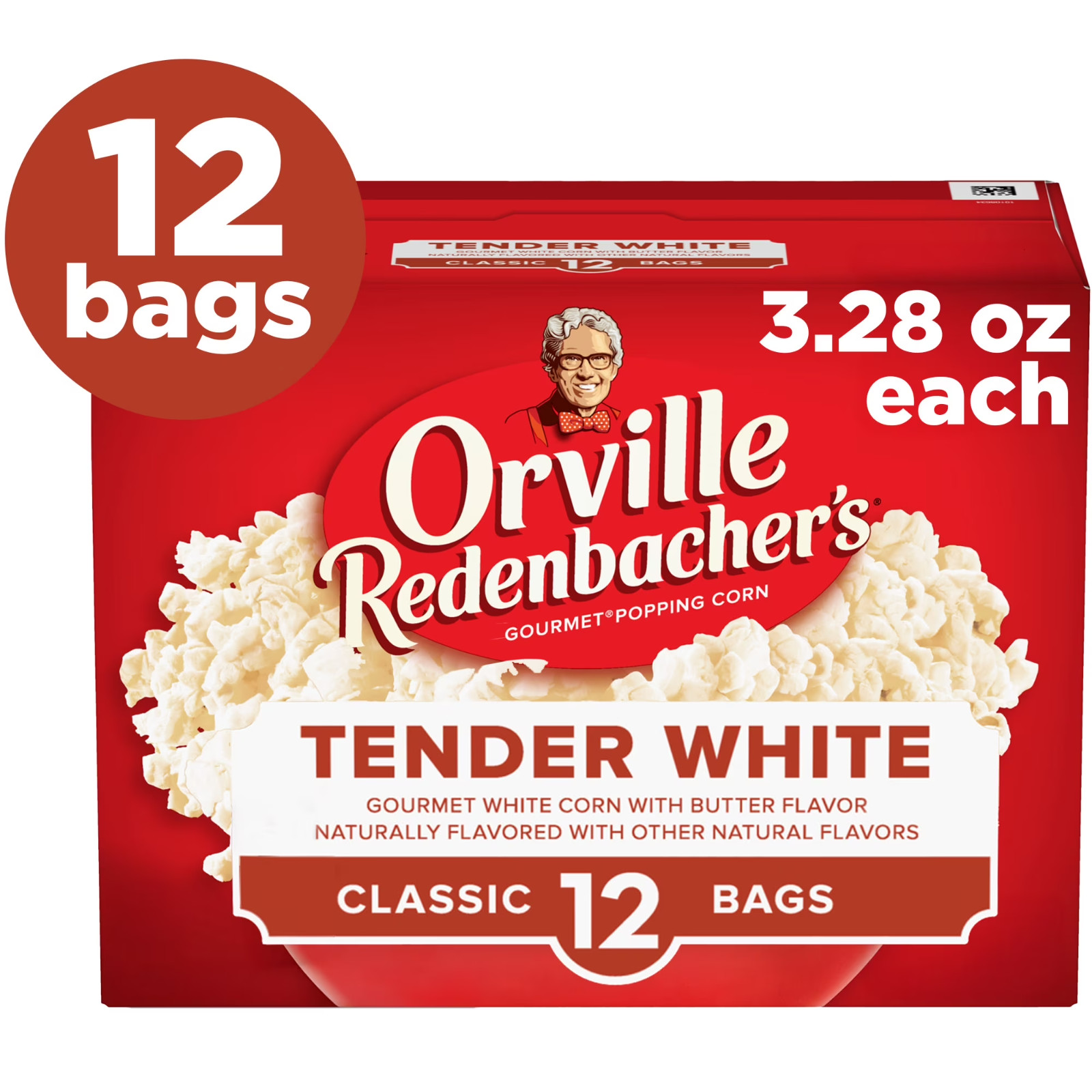 Orville Redenbacher’s Microwave Popcorn Value Size, White Corn, 3.28 oz,12 Count
