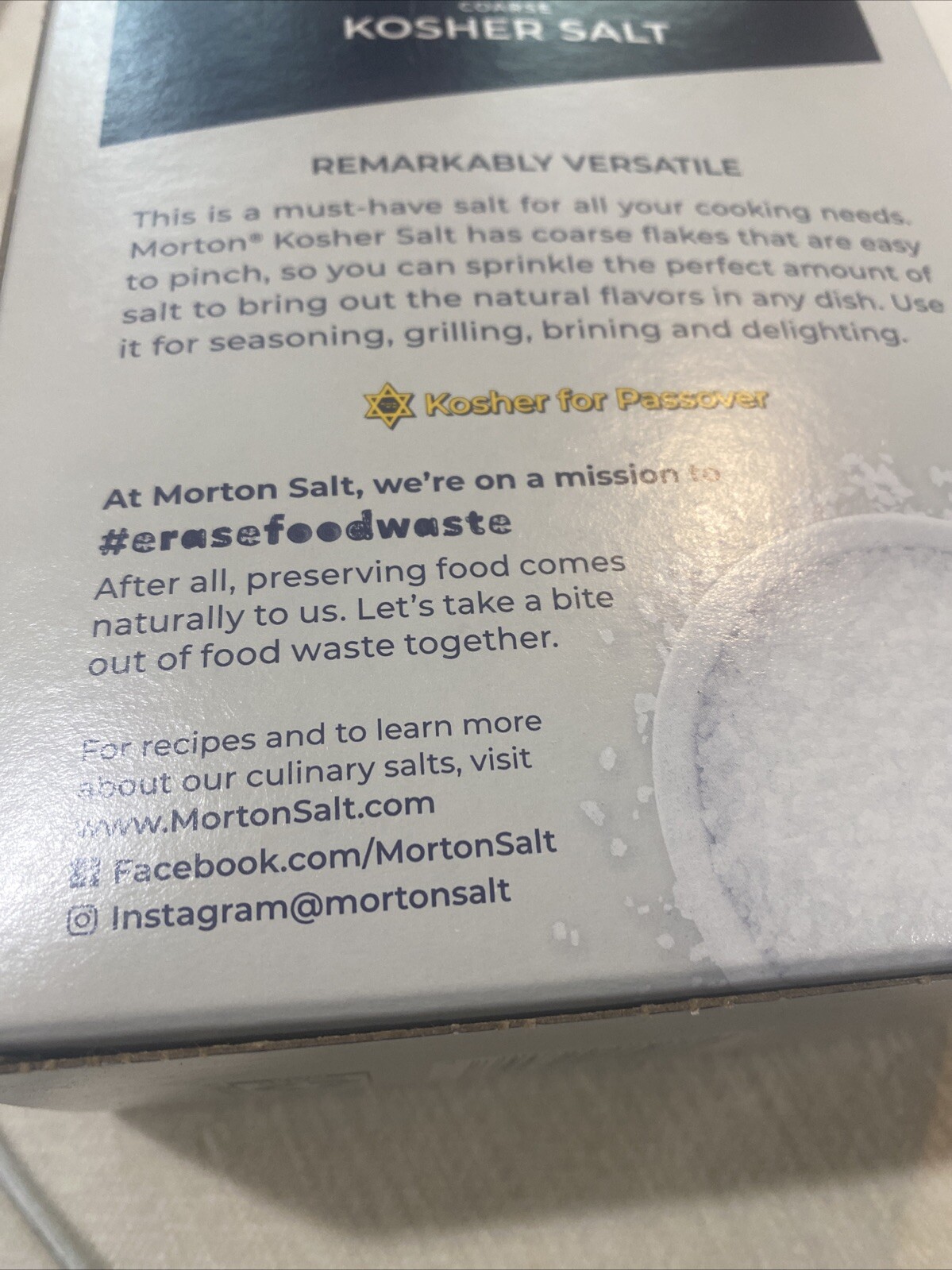 Morton Coarse Kosher Salt – For Everyday Cooking, Grilling, 3lb 5oz