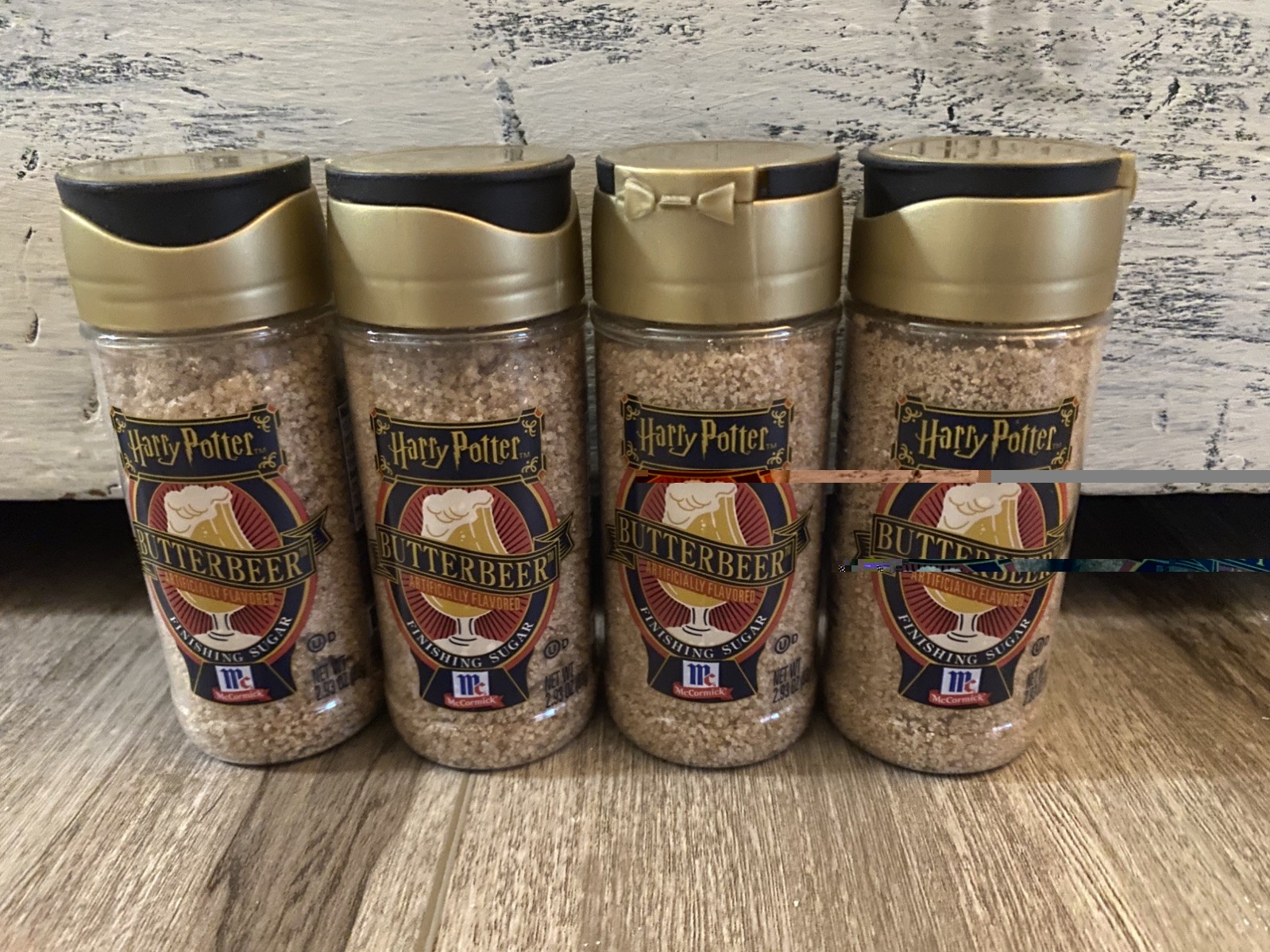 Lot 4 McCormick Harry Potter BUTTERBEER Finishing Sugar 2.93 oz Each Exp 07/2027