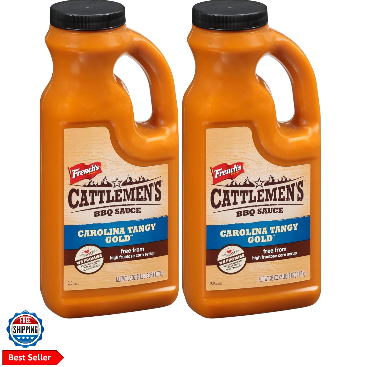 Carolina Tangy Gold BBQ Sauce, 38 oz Pack of 2