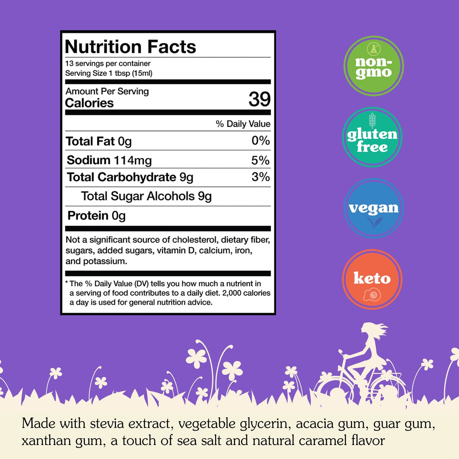 Stevia Syrup, Sugar-Free Sweetener, Plant-Based Sugar Substitute, Zero Calori…