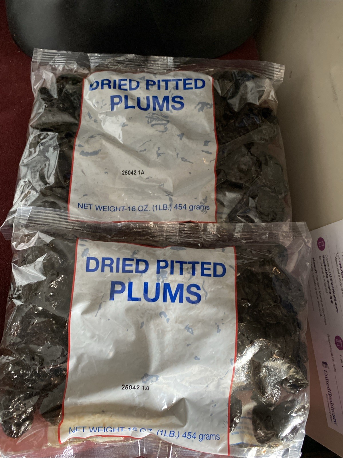 Prunes Dried Pitted Prunes 2 @ 1 Lb Plums (No Pit)