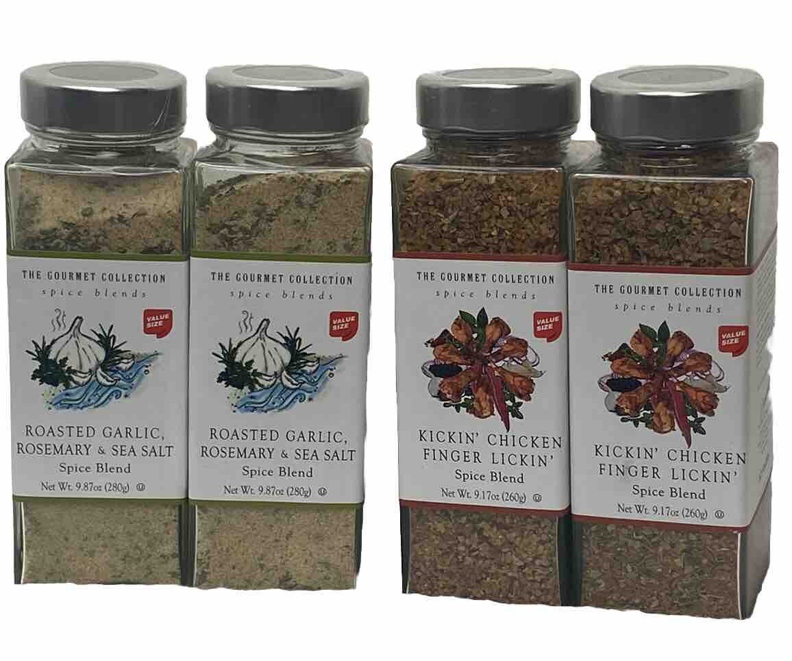 4 X The Gourmet Collection Spice Blends chicken, Roasted Garlic, & Sea Salt