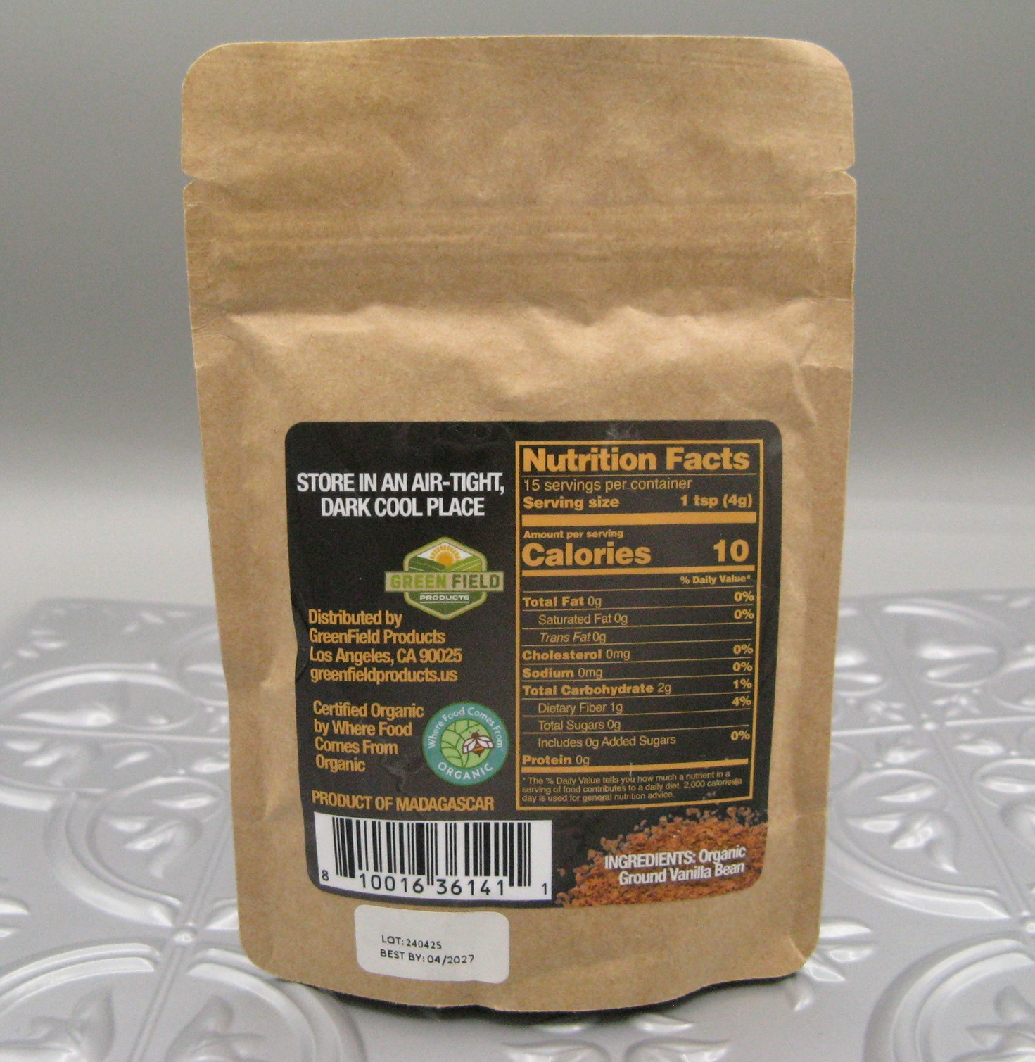Nature’s Greatest Foods Organic Madagascar Vanilla Bean Powder 2.11 Oz Exp 2027