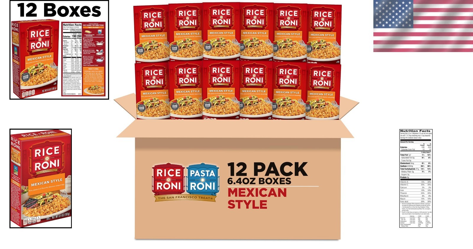 Quick Cook Mexican Rice & Pasta (6.4 Oz, Pack of 12) – Family-Approved Flavor