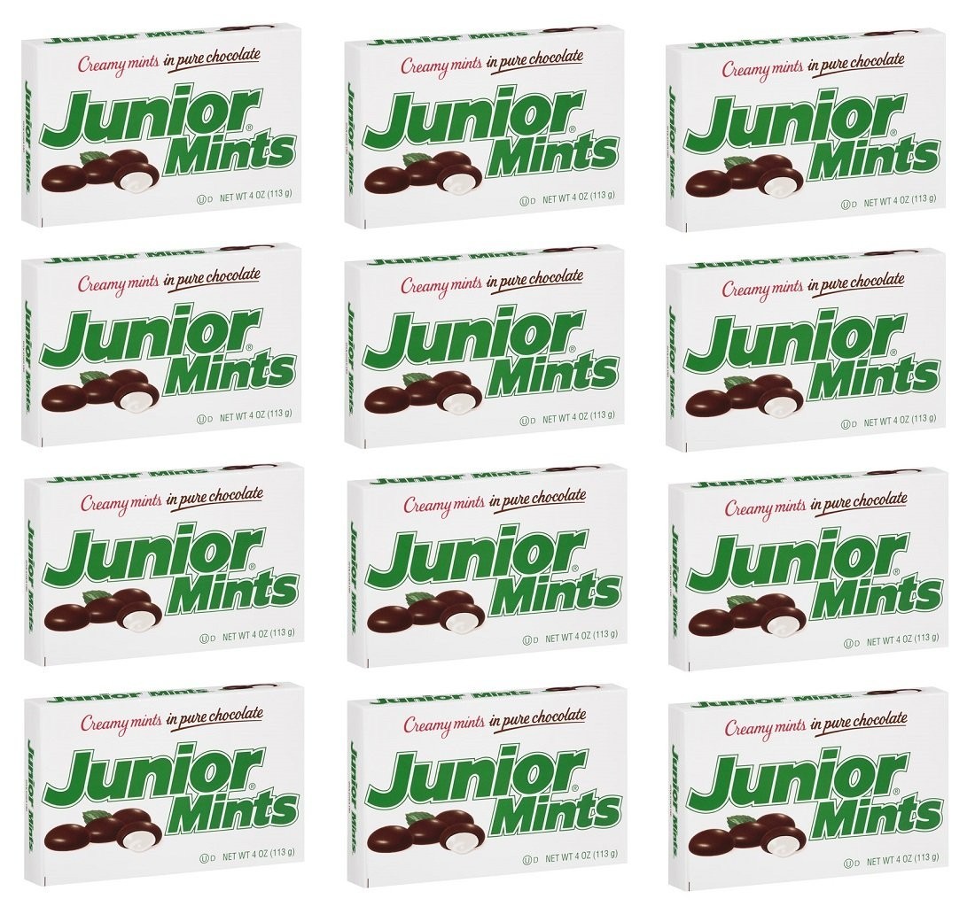 Junior Mints – 12 count – Creamy Mints In Pure Chocolate, Theater Box 3.5 oz