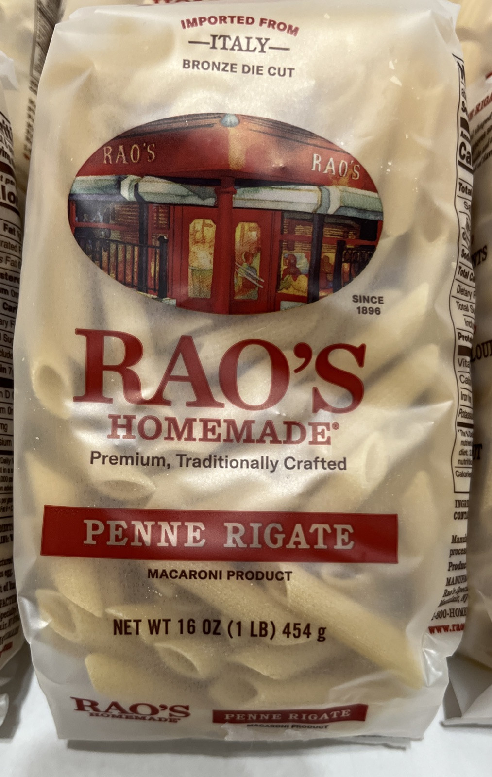 6 Pack (6 lbs) RAO’S Homemade Rigatoni (4) & Penne Rigate (2) Pasta 16 oz Each