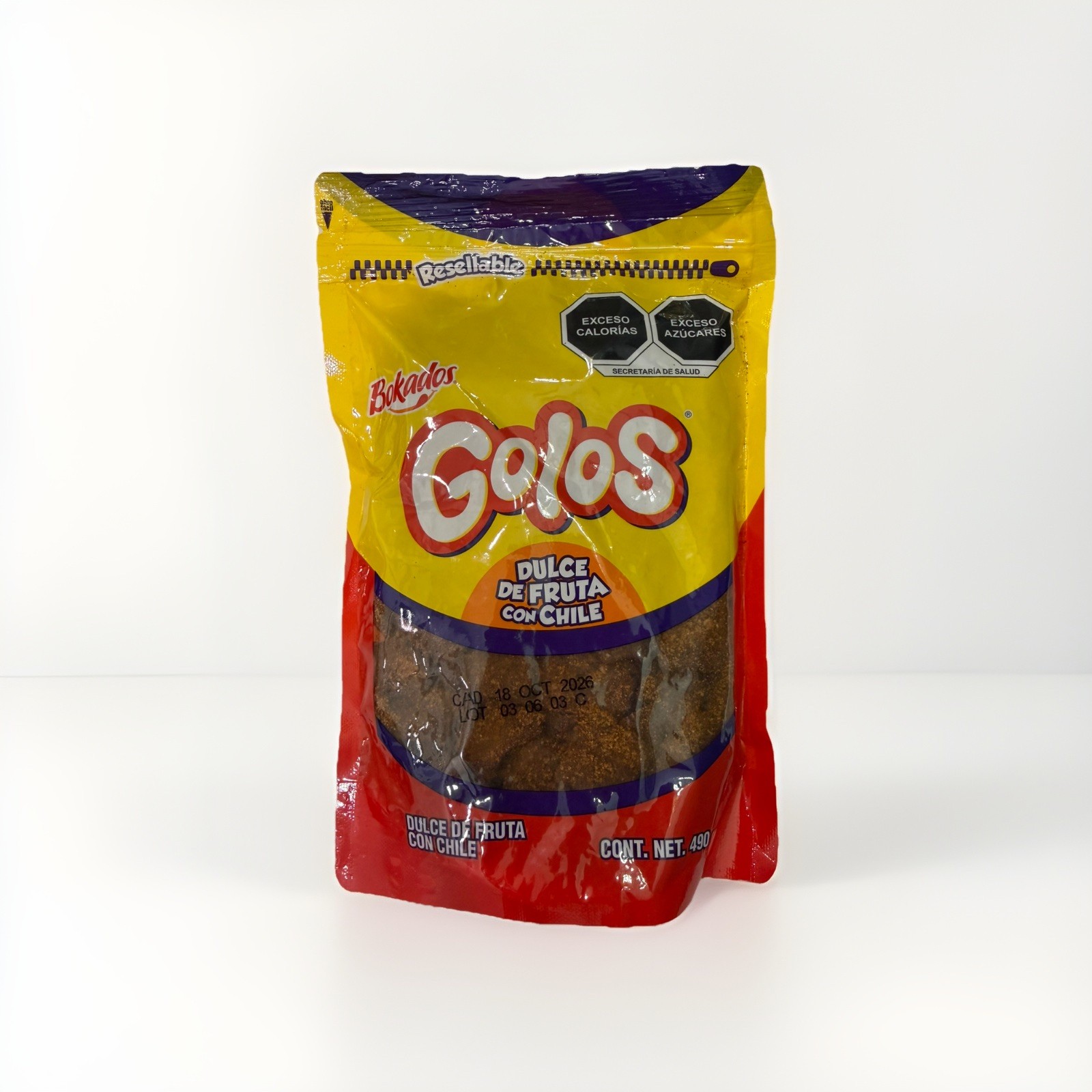 Bokados Golos Mexican Fruit Candy 1 bags 490g each Resealable Bag