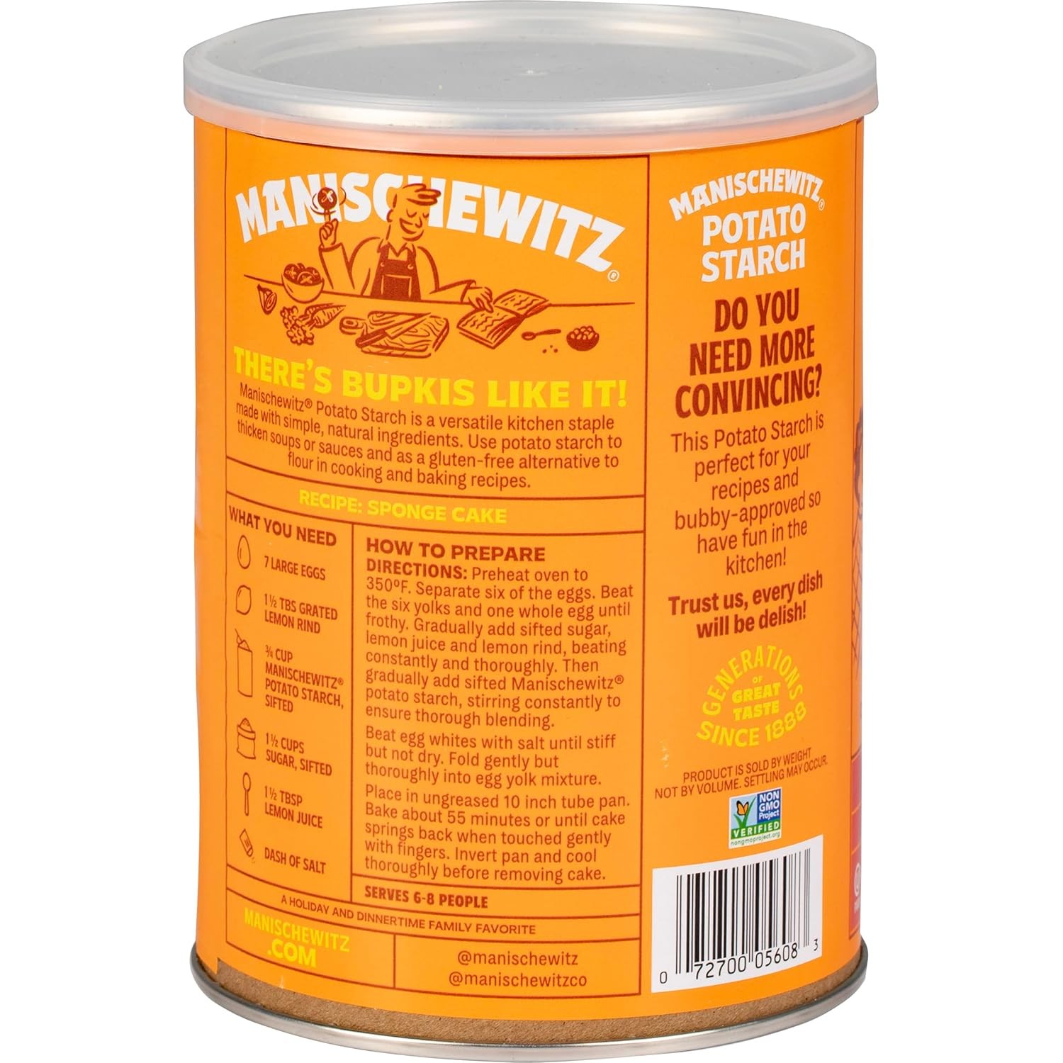 Manischewitz Potato Starch Canister, 16 oz