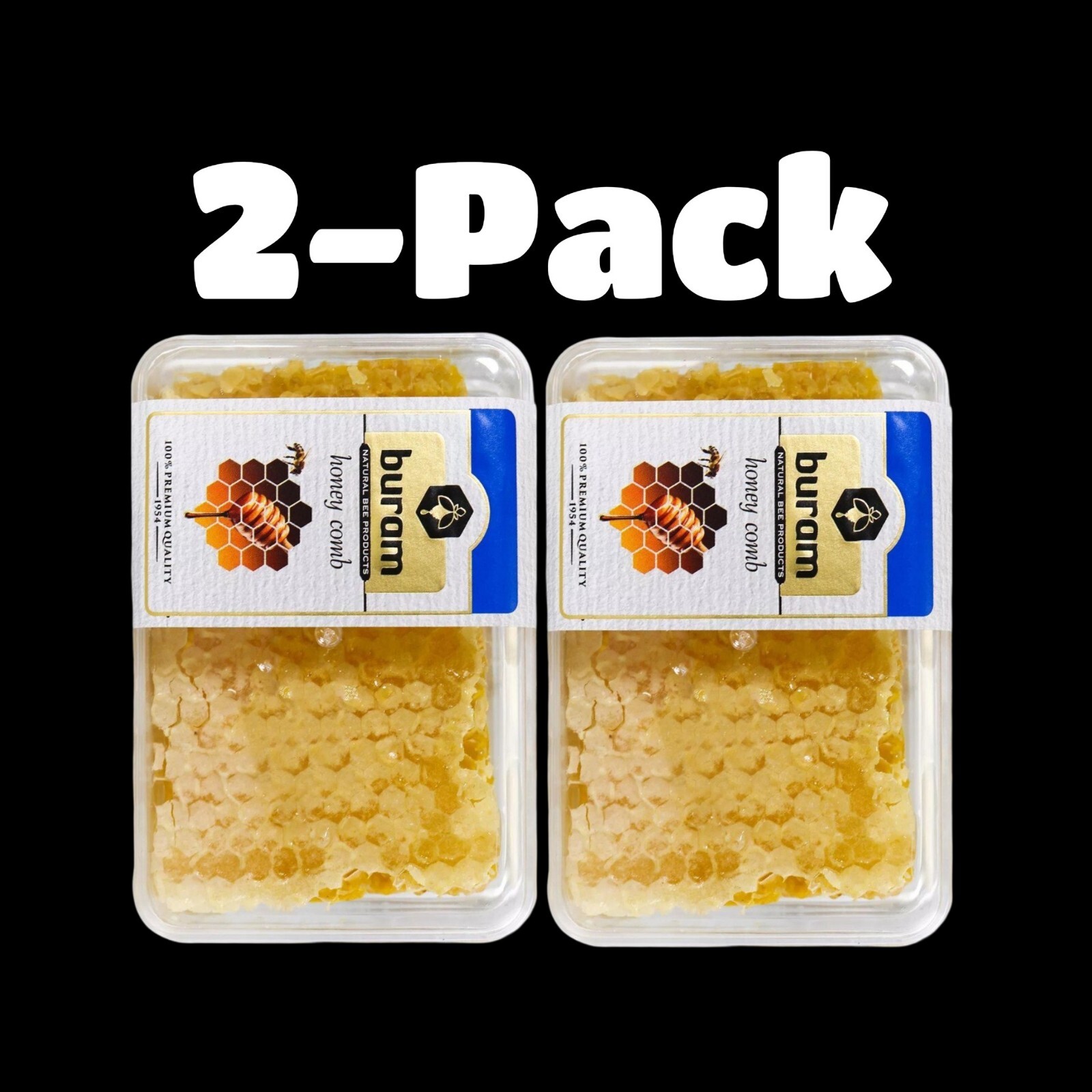 HONEYCOMB 2 Pack 7.05oz 200g Each 100% PURE UNFILTERED HONEY COMB DELICIOUS