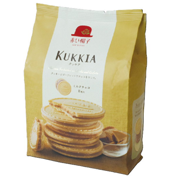 Japan Cookie Akai Bohshi Cooque Milk Chocolate 8 Pieces × 5 bags