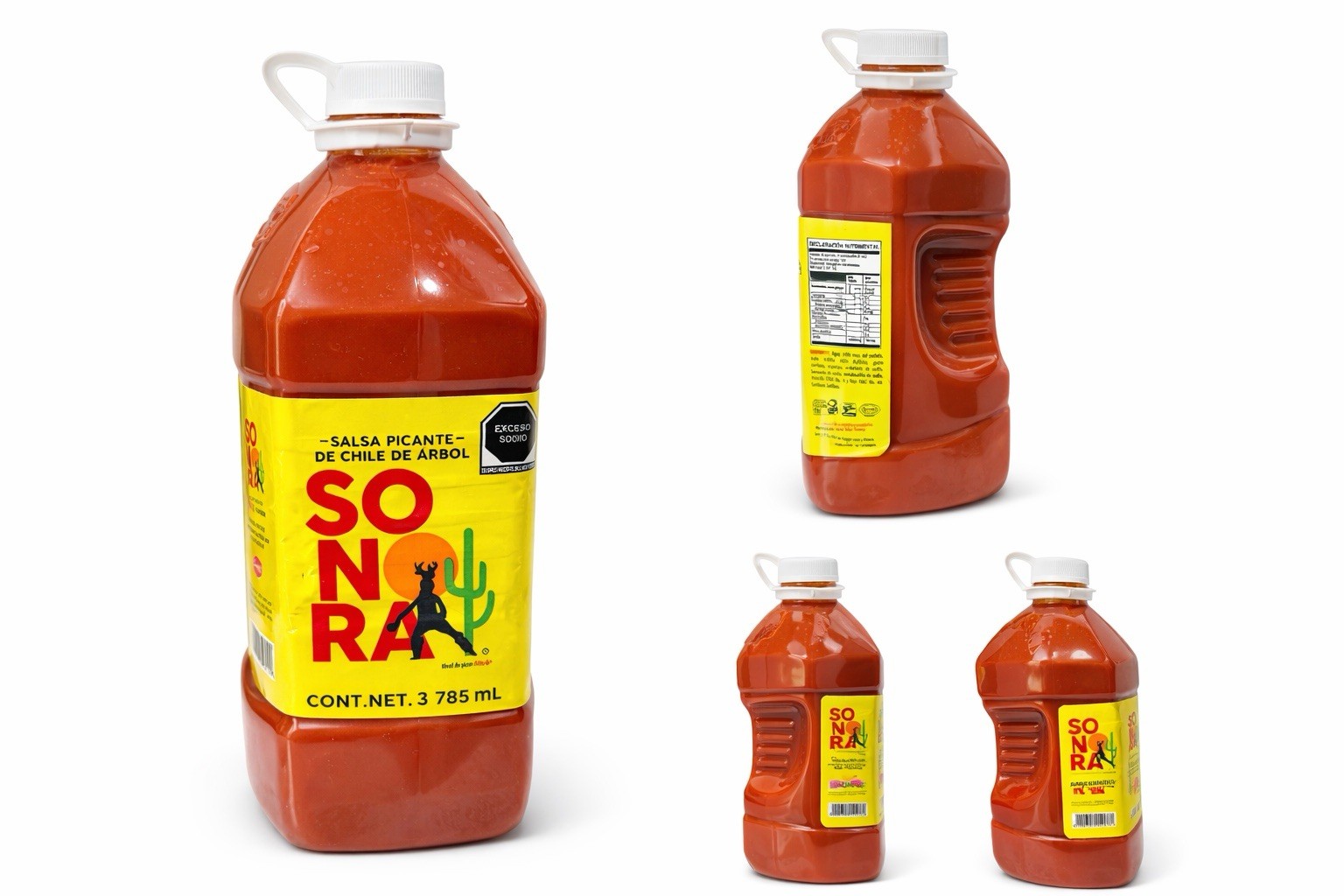 SALSA PICANTE SONORA CHILE DE ARBOL HOT SAUCE SALSA MEXICANA (3 Liter JUMBO)