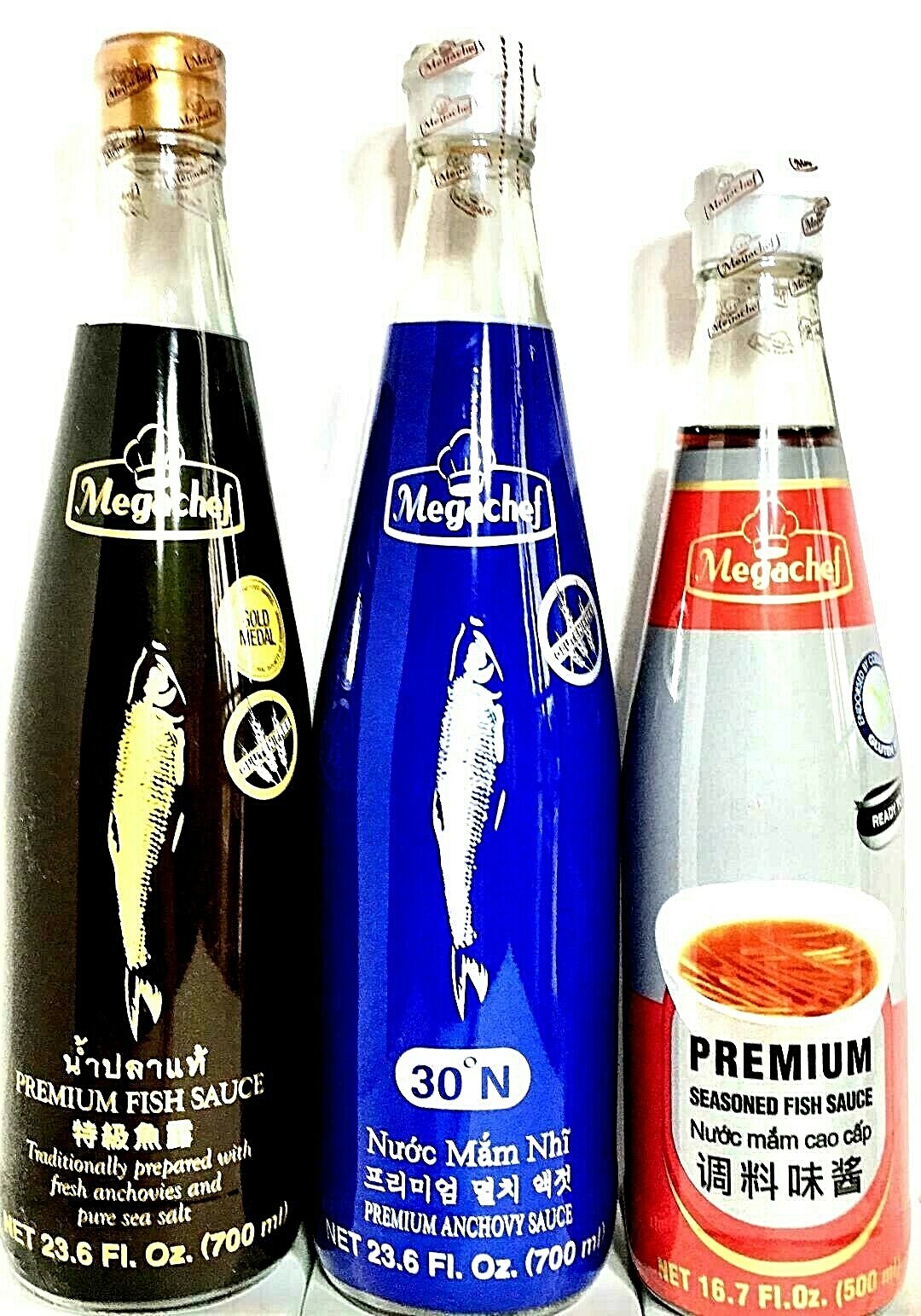 MegaChef (1 Premium Fish Sauce,1 Premium Anchovy Sauce,1 Premium Seasoned Fish S