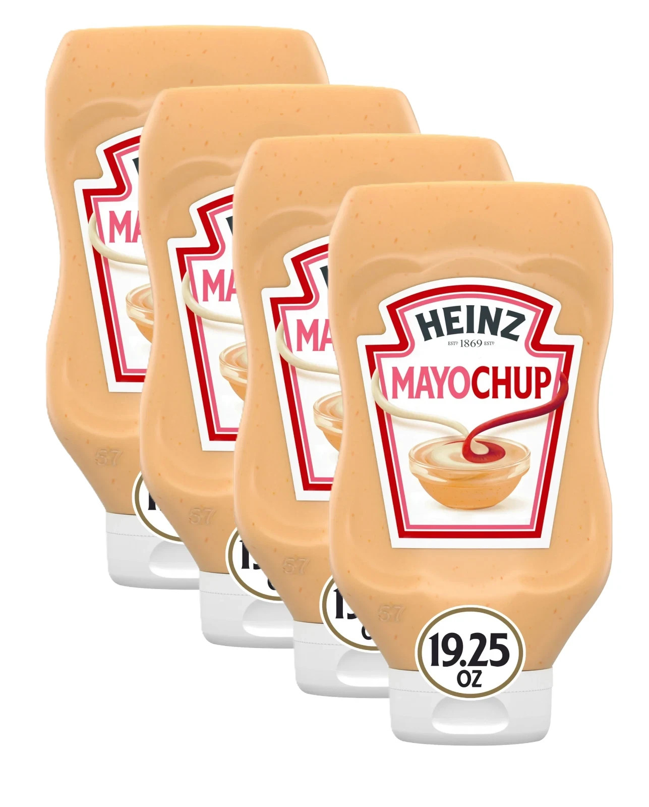 (4 pack) Mayonnaise Ketchup Sauce 19.25 Oz Bottles Sandwich Burger Condiment