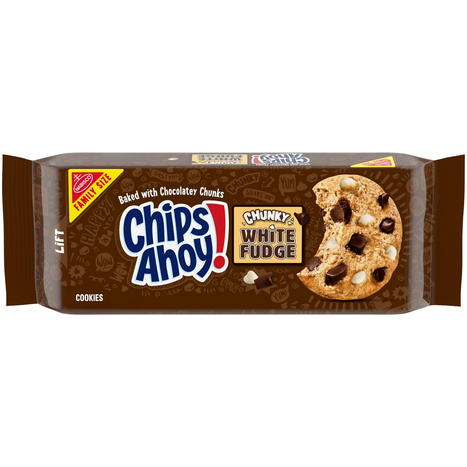 CHIPS AHOY! White Fudge Chocolate Chunky Fudgy Chocolate Chip Cookies