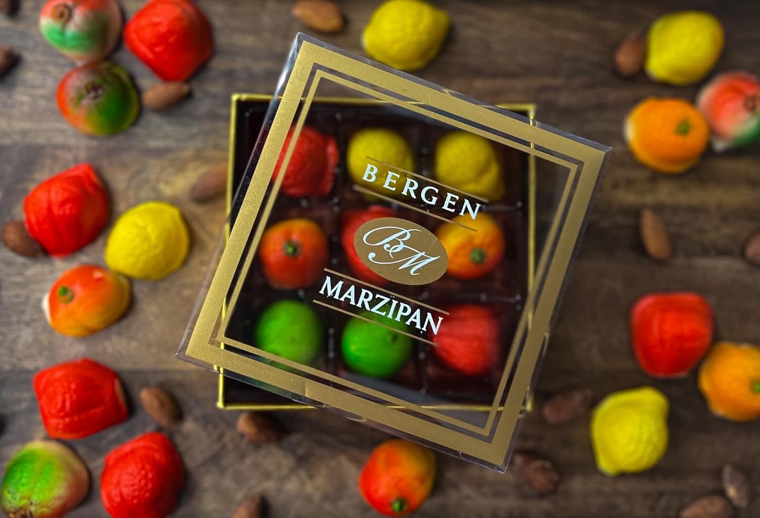 Assorted Marzipan Fruit – 9 Pieces (4 Oz)