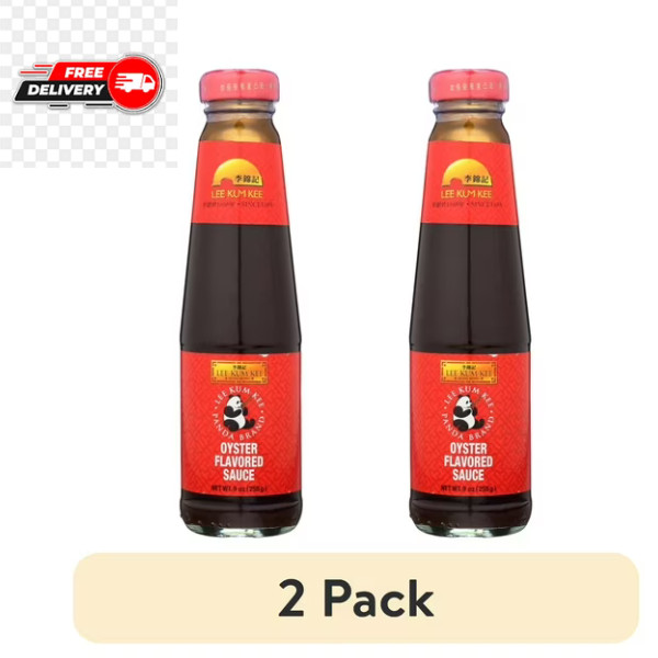 (2 pack) Lee Kum Kee Panda Brand Oyster Flavored Sauce 9oz Glass Bottle