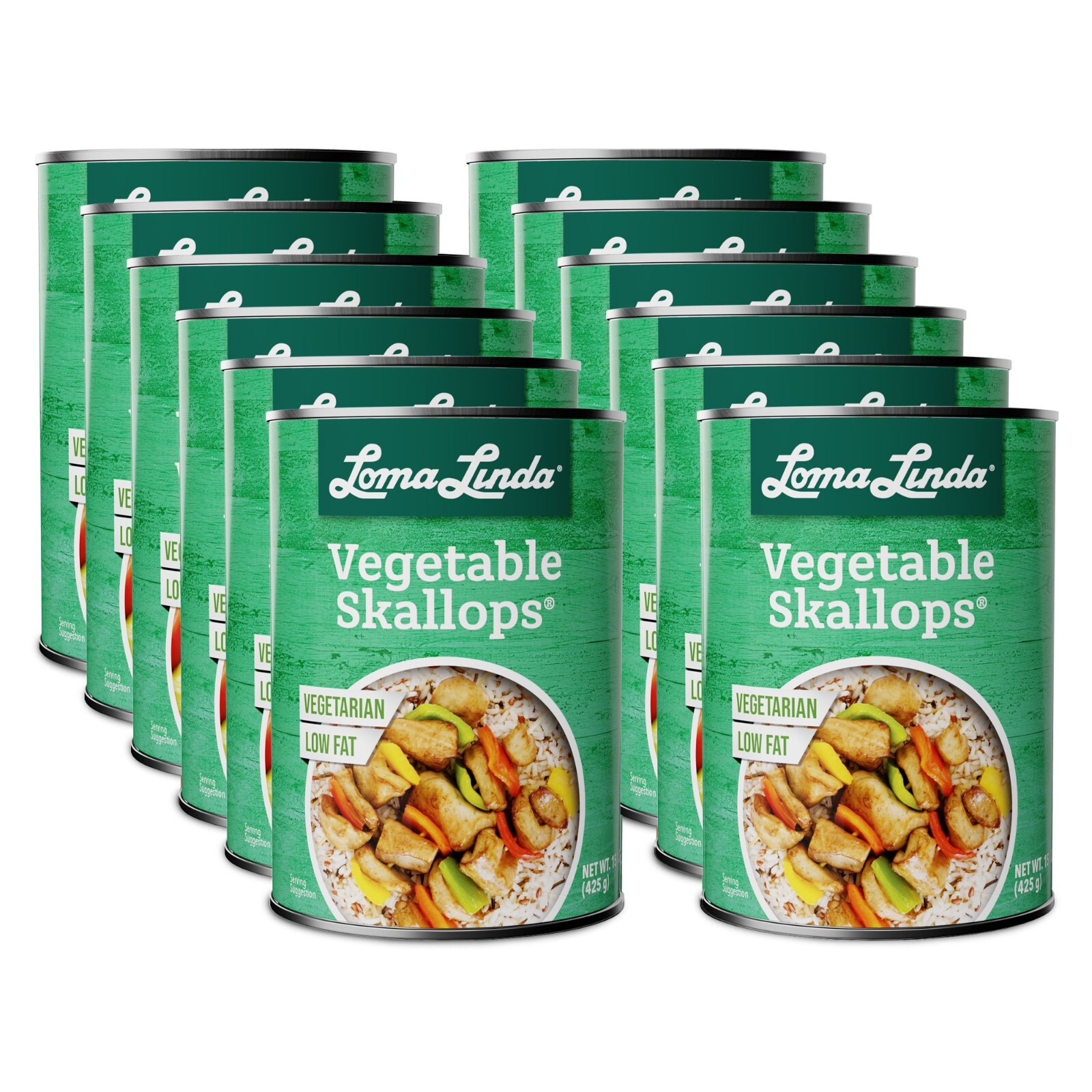 Loma Linda – Vegetable Skallops (15 oz.) – (12 Pack) – Vegetarian