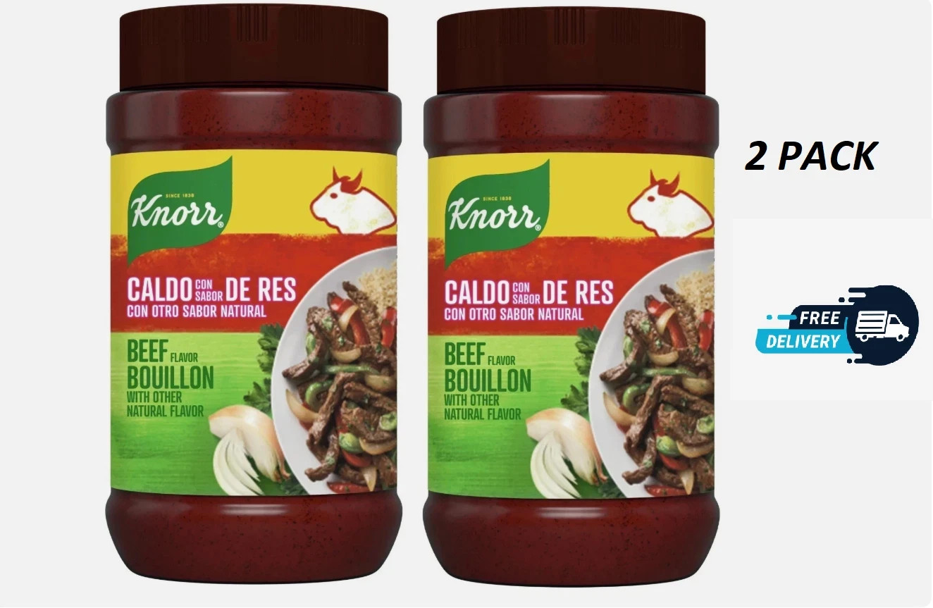 Knorr Shelf-Stable Granulated Beef Bouillon Seasoning, 2.0 lb Jar, 2 pack