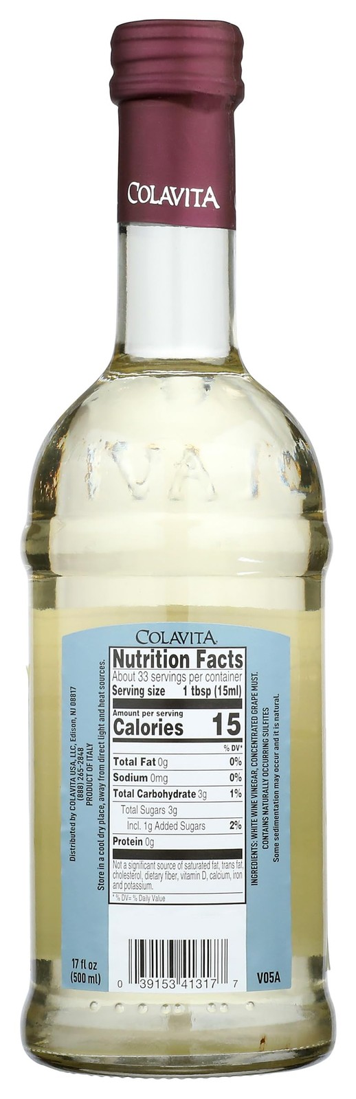 Colavita White Balsamic Vinegar, 17 Ounce 17 Fl Oz (Pack of 1)