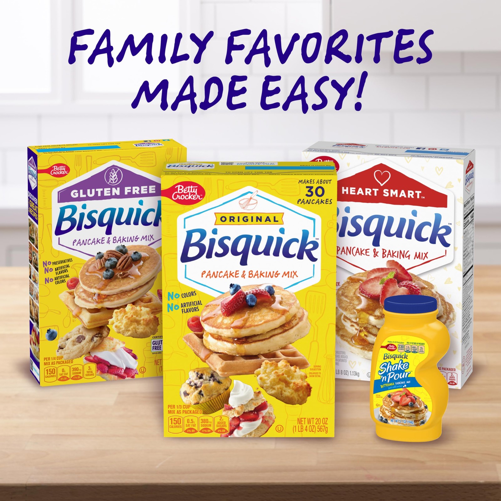 Betty Crocker Bisquick Pancake and Baking Mix, Original, Makes About 60