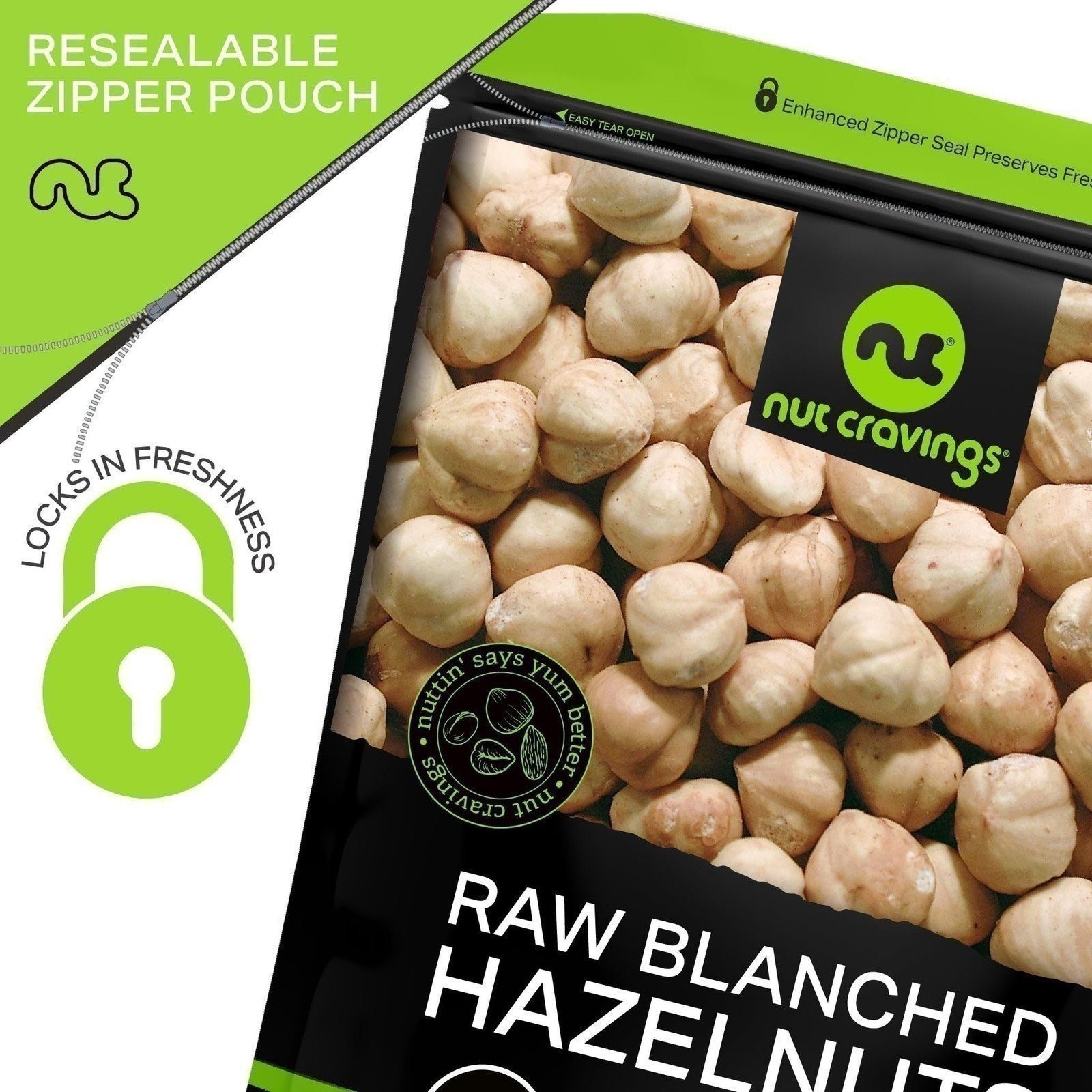 Raw Blanched Hazelnuts Filberts, No Shell, Nut Food Snack, All Natural, Kosher