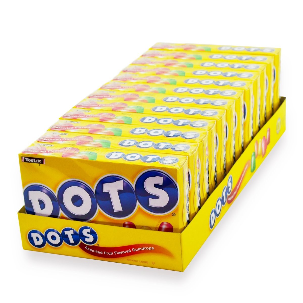 DOTS Individually Wrapped Candy Holiday 6.5 Ounce (Pack of 12), Lime,Orange