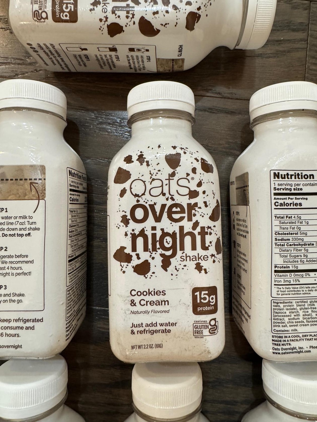 5 Bottles – Oats Overnight Cookies & Cream Over night Oats, 2.2 OZ BB: Dec 2026