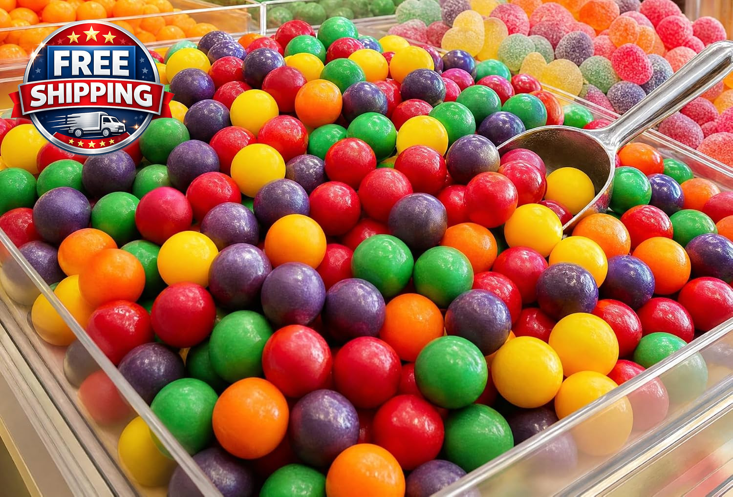 Assorted Fruit Sour Candy Balls – 1 Lb Bulk Bag – Grape Orange Lemon Cherry Appl