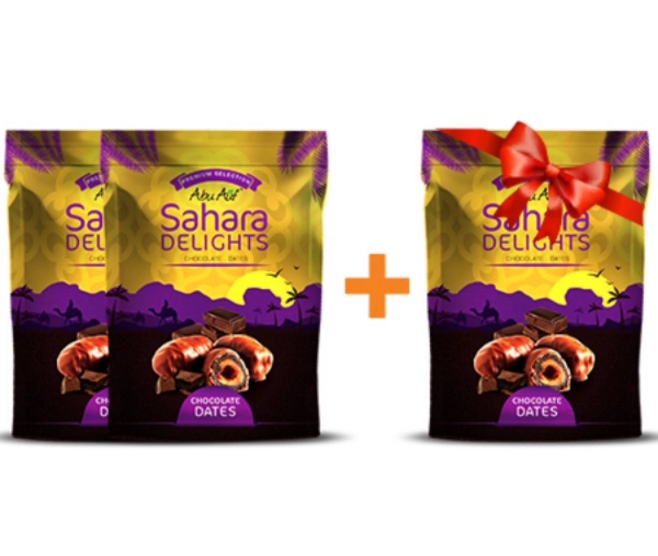 2+1 Free Packs Abu Auf Sahara Delights Chocolate Dates 300gm Each