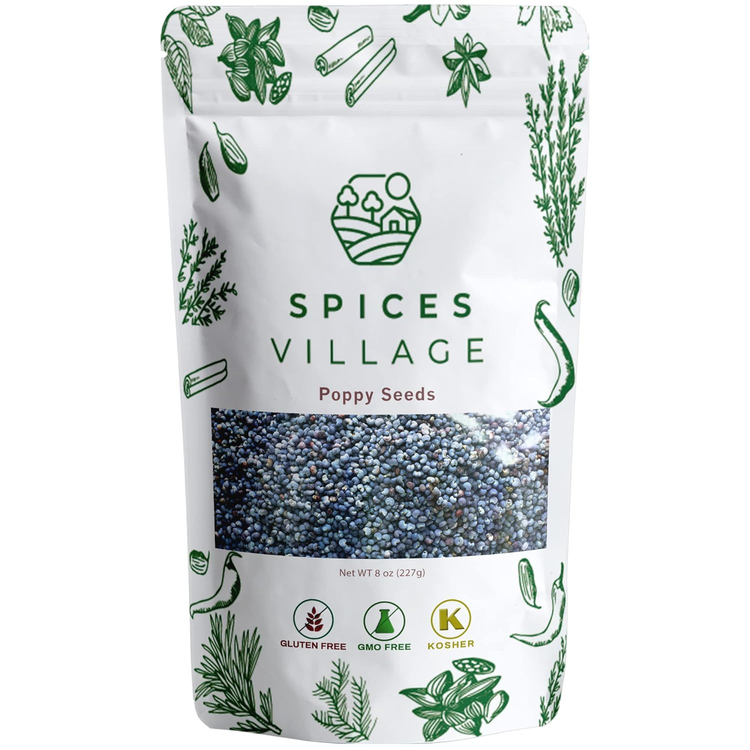 Poppyseeds, Poppy Seeds for Baking and Cooking, Whole Popy Seed, 8 Oz, Kosher, G