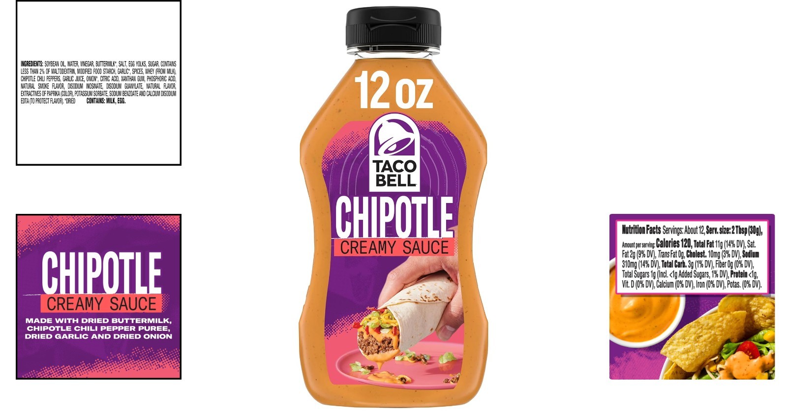 Delicious Vegetarian Creamy Chipotle Sauce, 12 fl oz – Perfect for Tacos