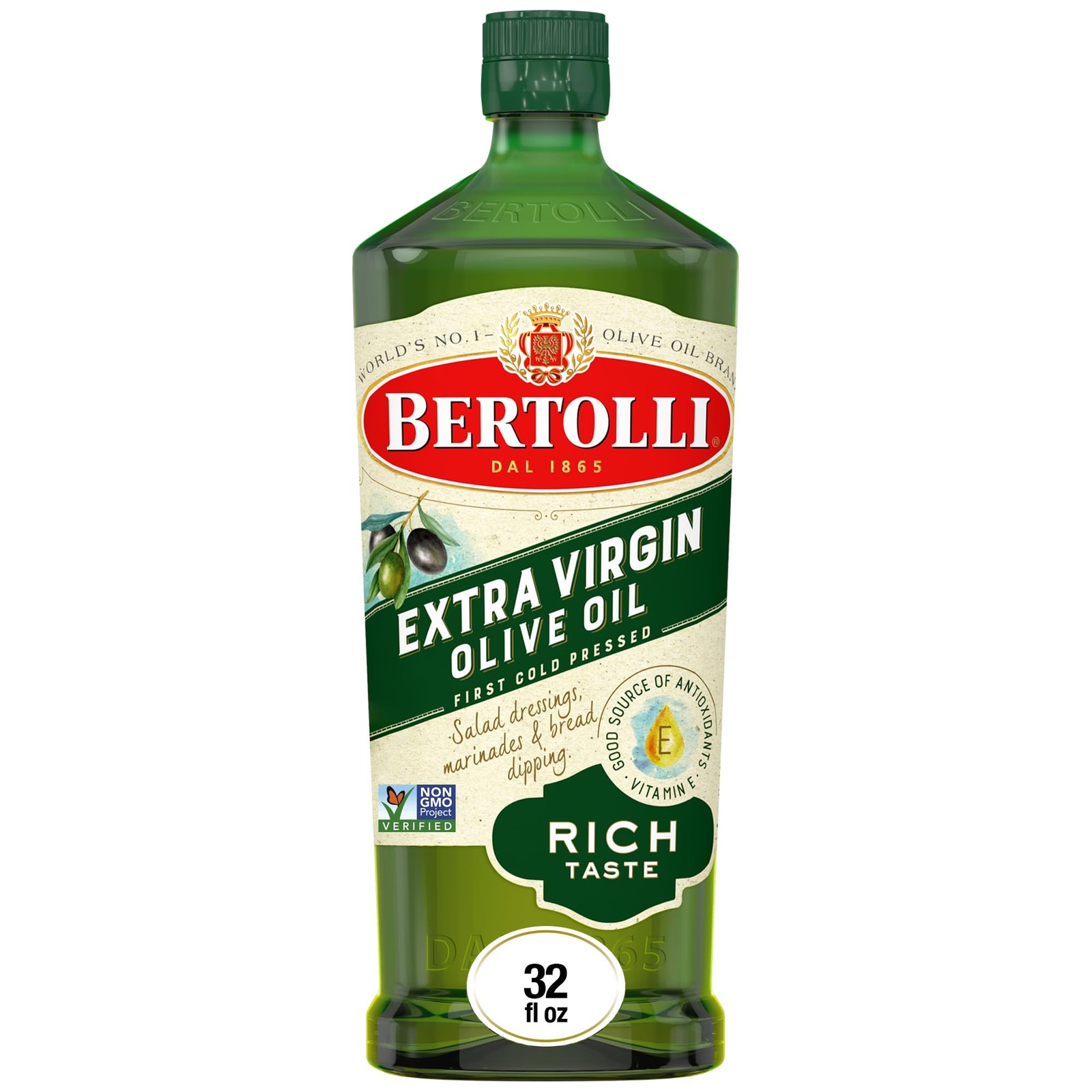 Bertolli Extra Virgin Olive Oil, Rich Taste, First Cold 32 Fl Oz (Pack of 1)