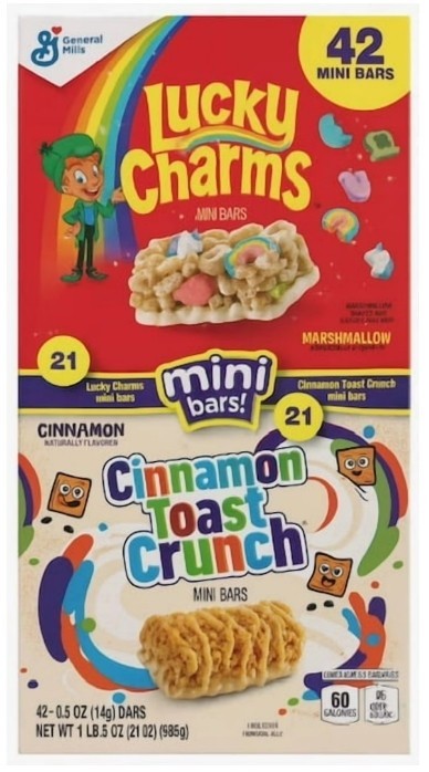 Lucky Charms and Cinnamon Toast Crunch Mini Treat Bars 42 ct.