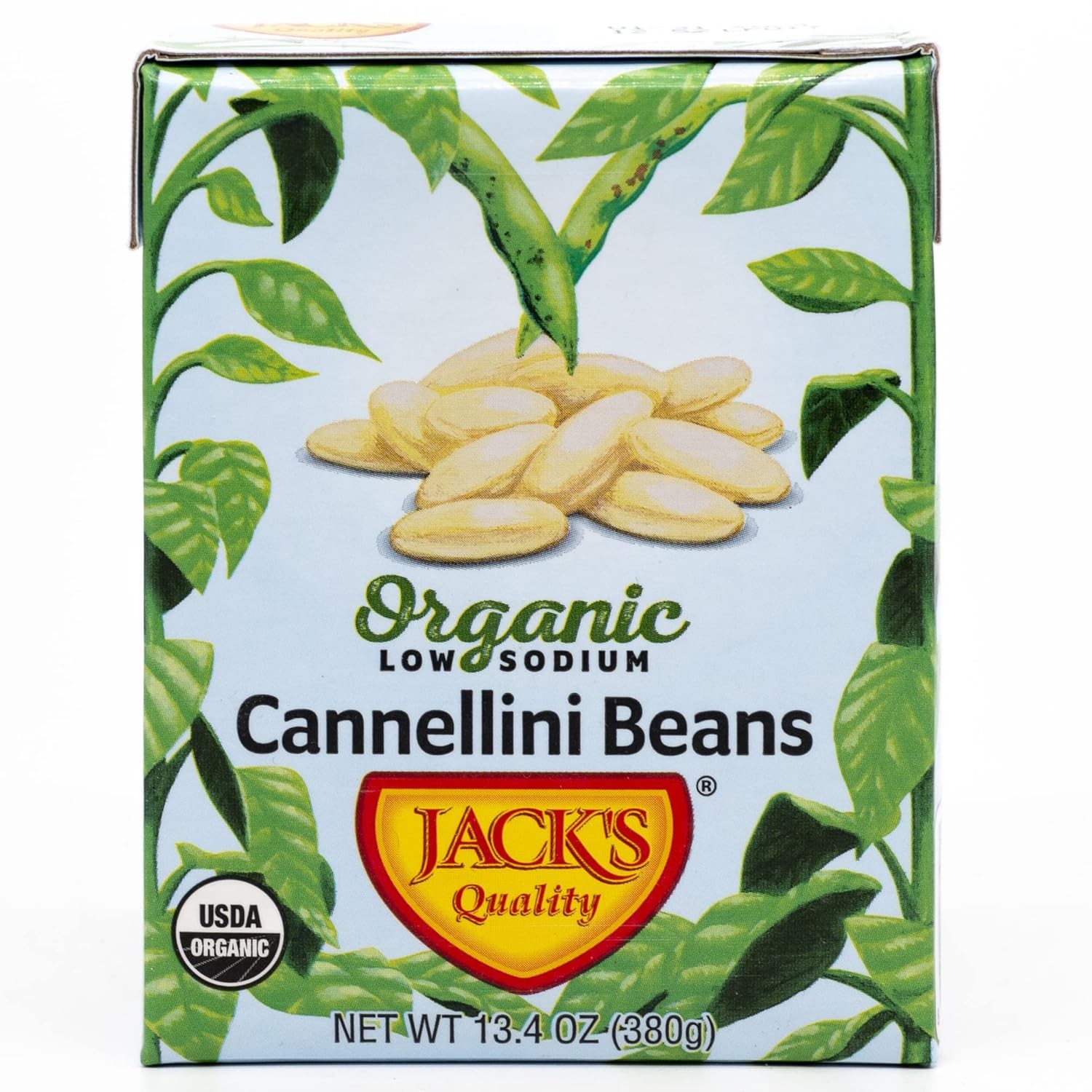 Jack’s Organic Cannellini White Beans 13.4 oz, Pack of 8