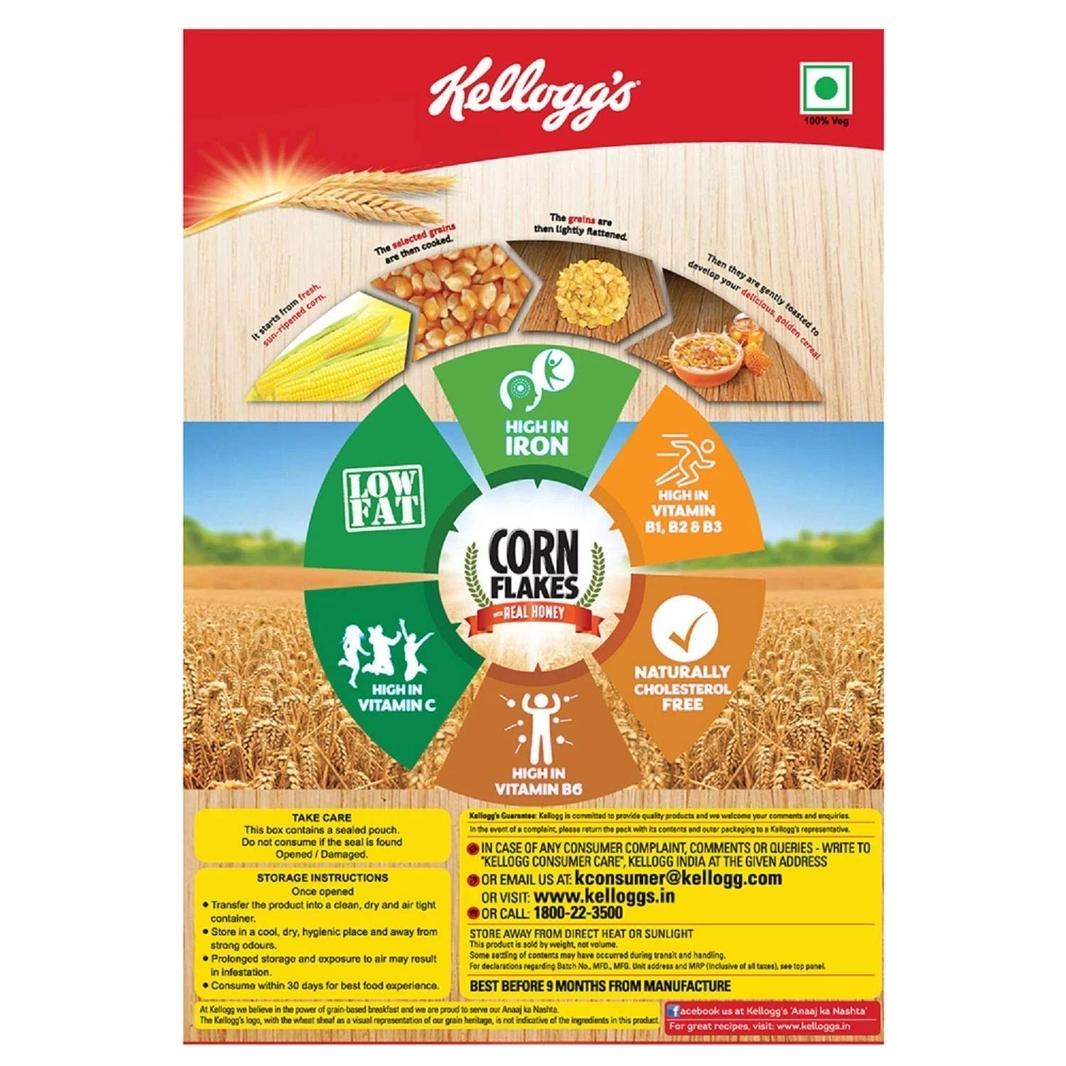 Kellogg’s Cornflakes Real, Honey | 300 gm