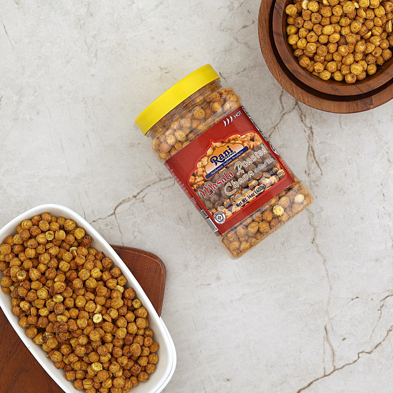 Rani Roasted Chana (Chickpeas) Masala Flavor 14oz (400g) PET Jar
