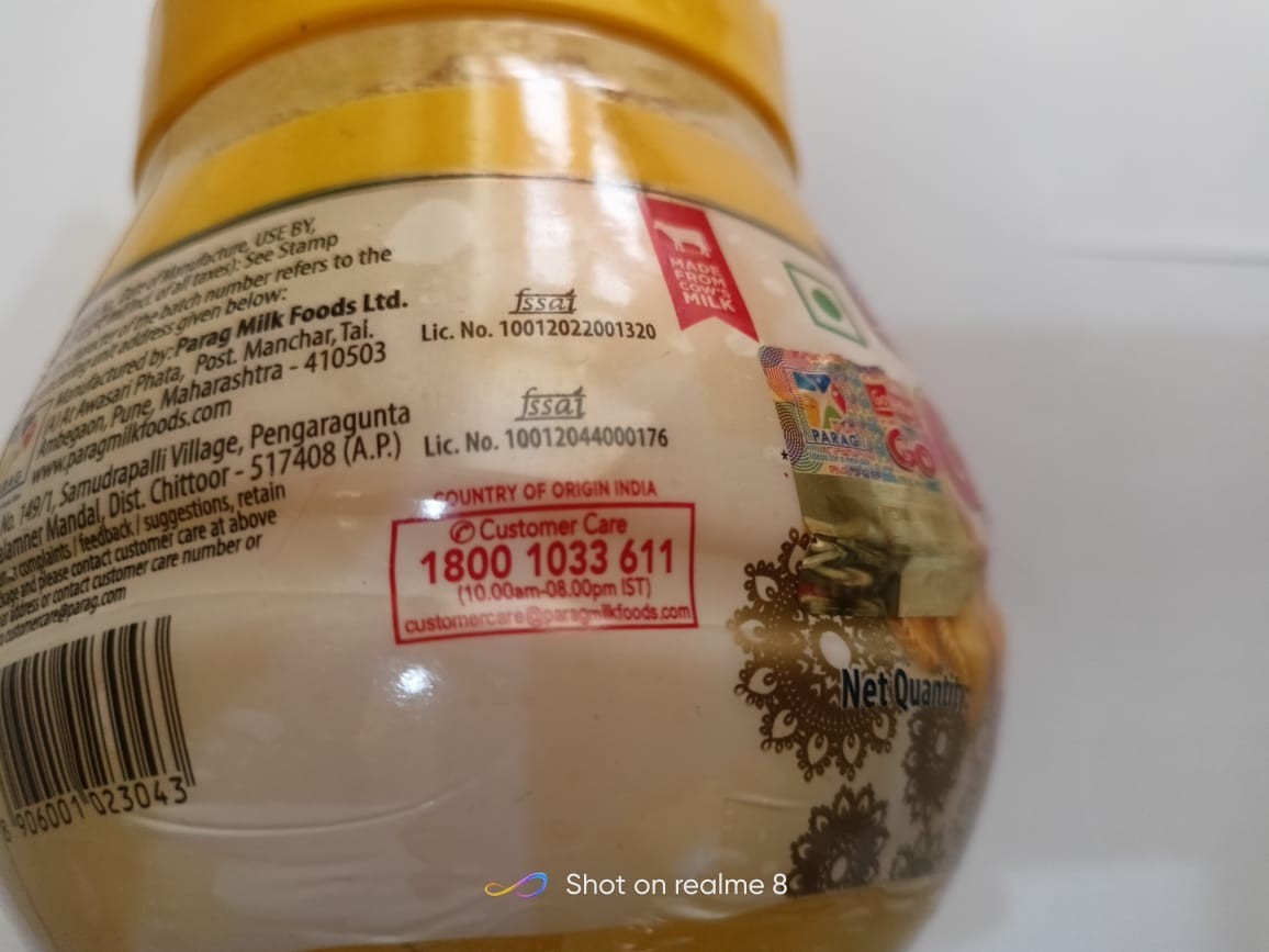 Gowardhan Pure Cow Ghee Jar 500 Ml free ship